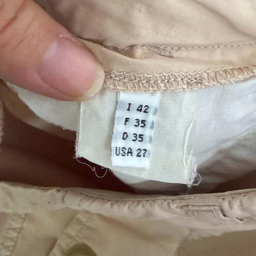 Le Jean De Marithe + Francois Girbaud Cargo Pants Beige Sz S Vintage 90s Grunge